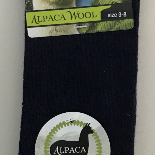 New Zealand Alpaca Socks Navy size 11-13 image