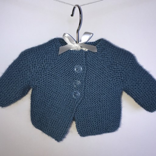 Alpaca Baby Cardigan - Blue image