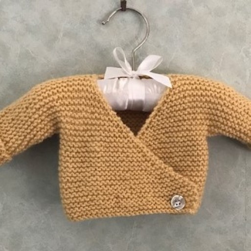 Alpaca Cross-over Cardigan - Butter Yellow image