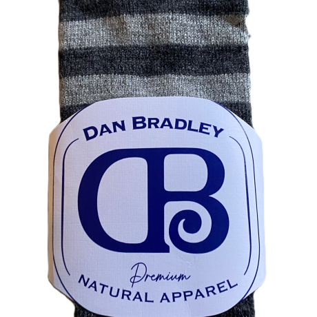 NZ Made Dan Bradley Alpaca Blend Everyday Socks, Silver/Charcoal 11-13 (Large) image