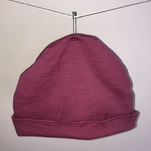 Merino Baby Beanie - Cerise image