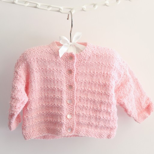 Pink Round-neck Cardigan image