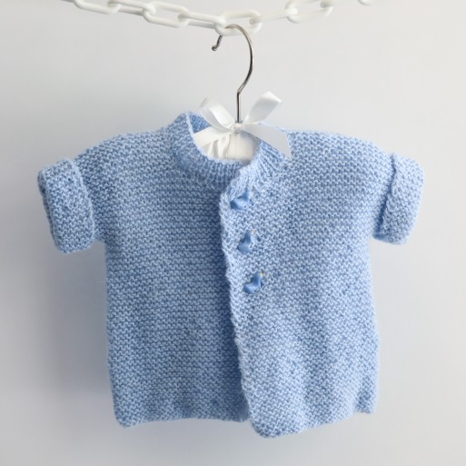 Short Sleeve Blue Cardigan image